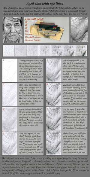 Pencil tutorial.. Aged Skin