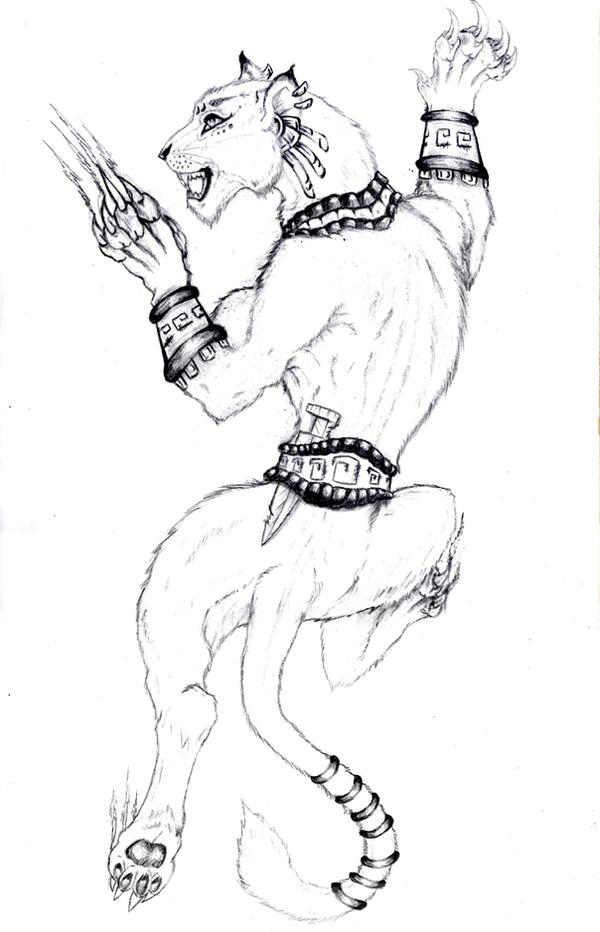 Aztec Cat Drawing Raquel's Aztec Cat Tattoo by Yogi89Scorpio on DeviantArt