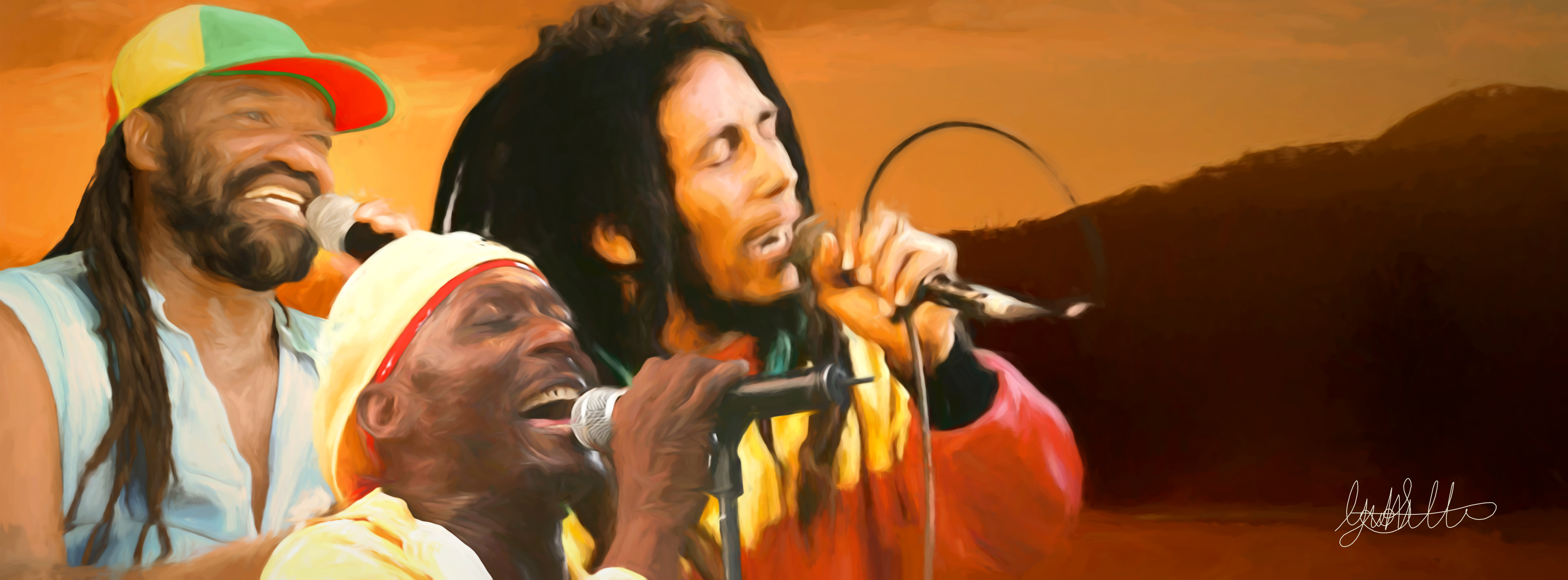 Reggae Painting - Tribute to Reggae Month