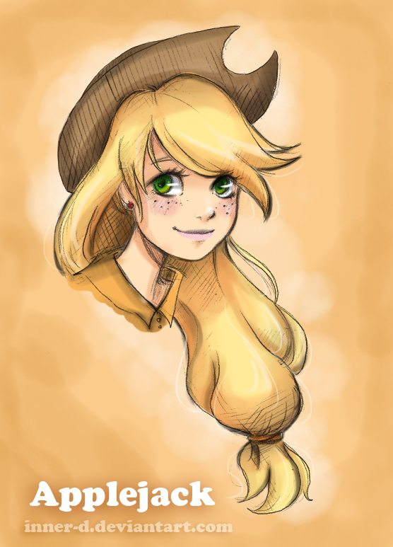 Human Applejack sketch