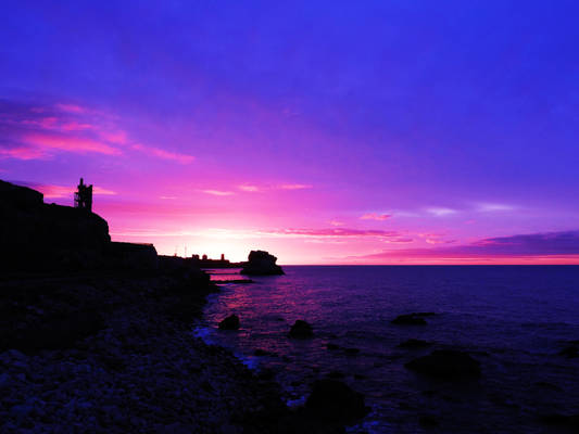 Malaga's Pink Sunset