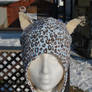 Blue leopard aviator Cat hat