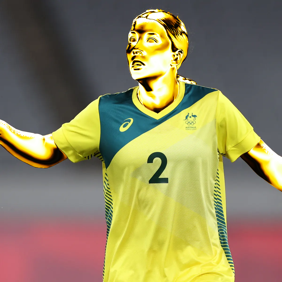 Sam Kerr Number Poster Sam Kerr Gold Statue 01 Alternative by Tffanasfrhypno on DeviantArt