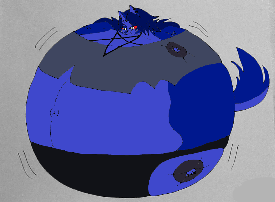 Wolf Inflation Loona Wolf Blueberry Inflation by MJLegacy on DeviantArt