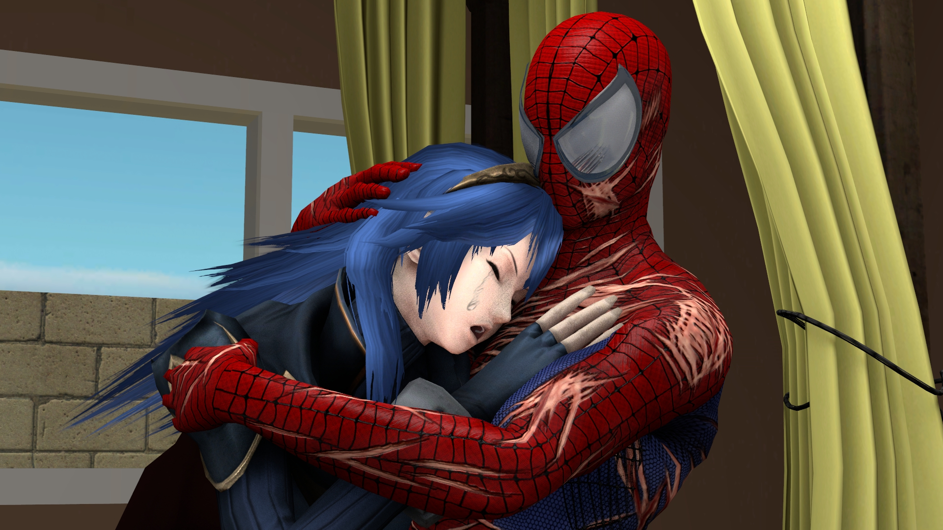 Lucina and Spider-Man: I was so worried about you!