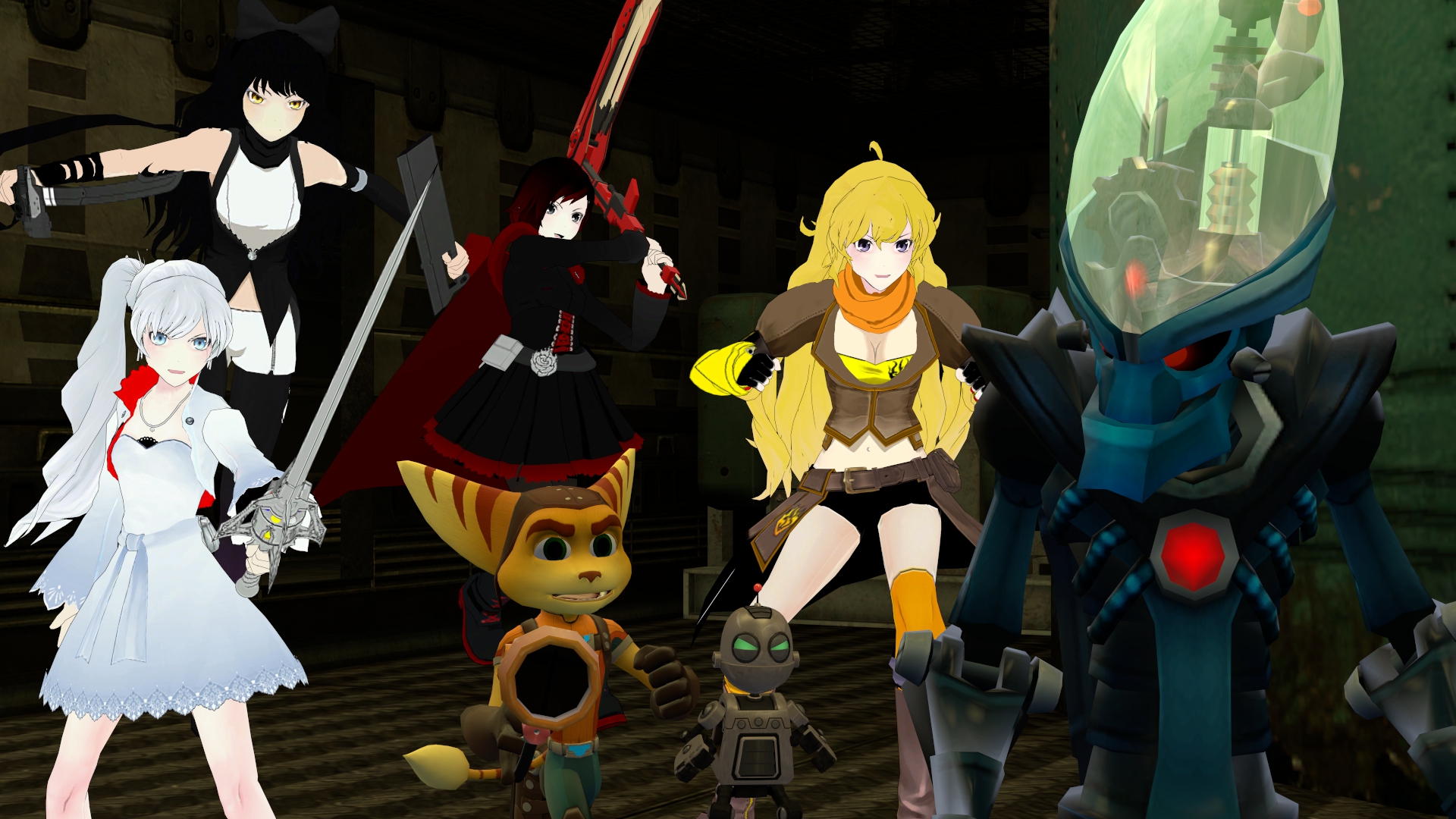 Ratchet , Clank and team RWBY vs Dr. Nefarious