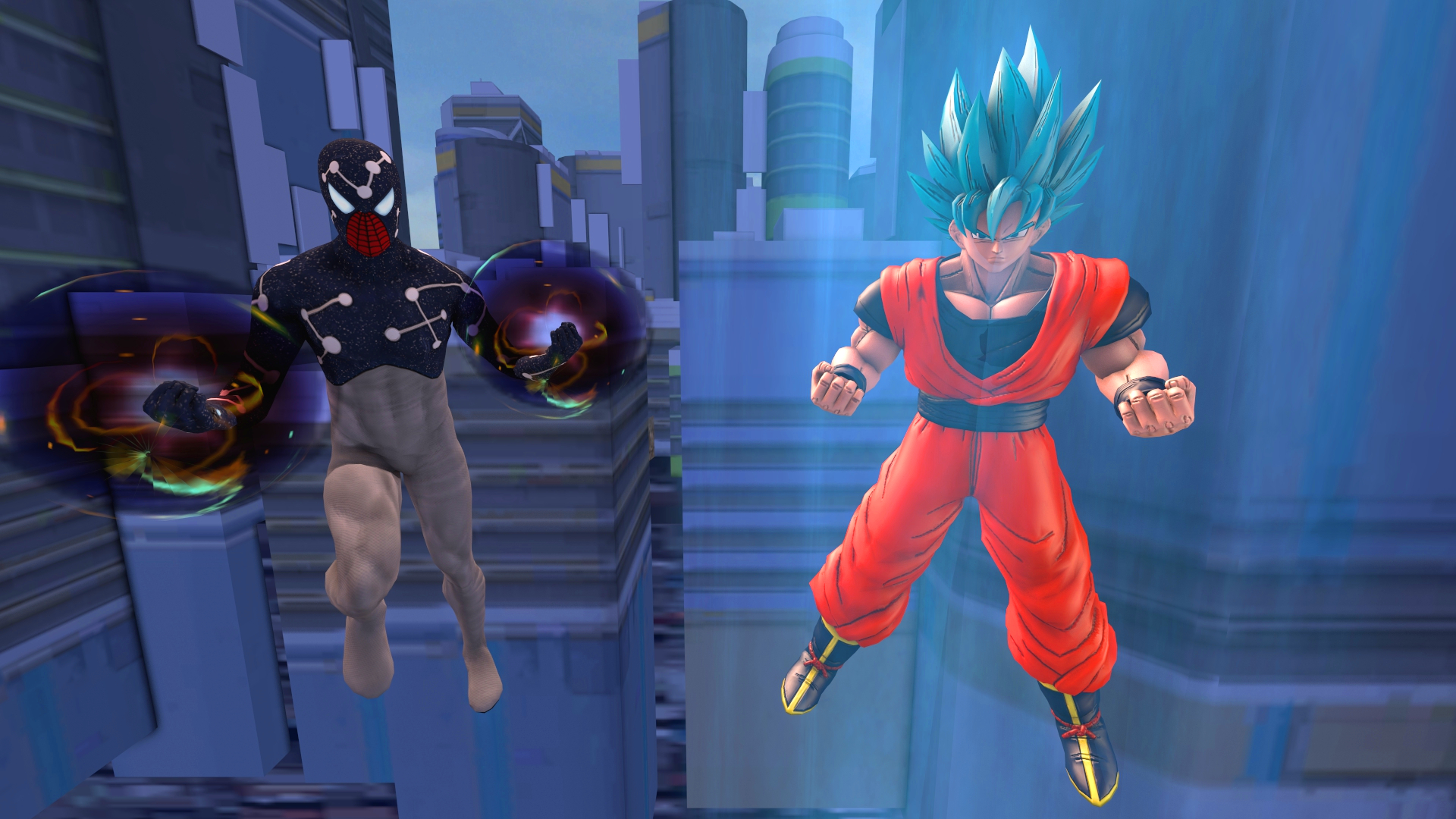 Cosmic Spider-Man and Super Sayian Blue Goku by kongzillarex619 on  DeviantArt