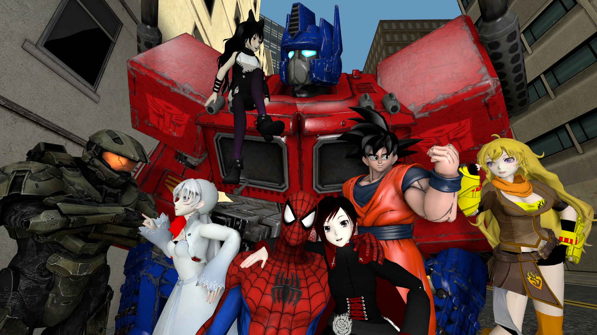 Team RWBY with team DW