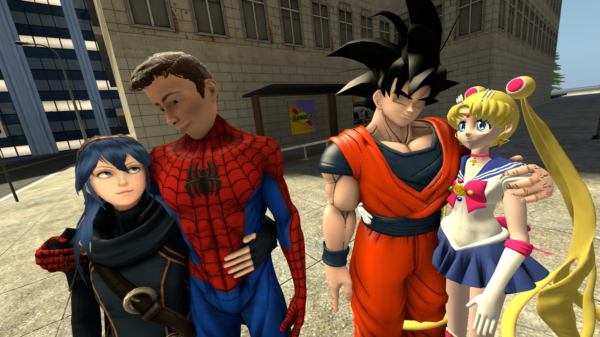 Lucina , Spider-Man , Goku and Sailor Moon