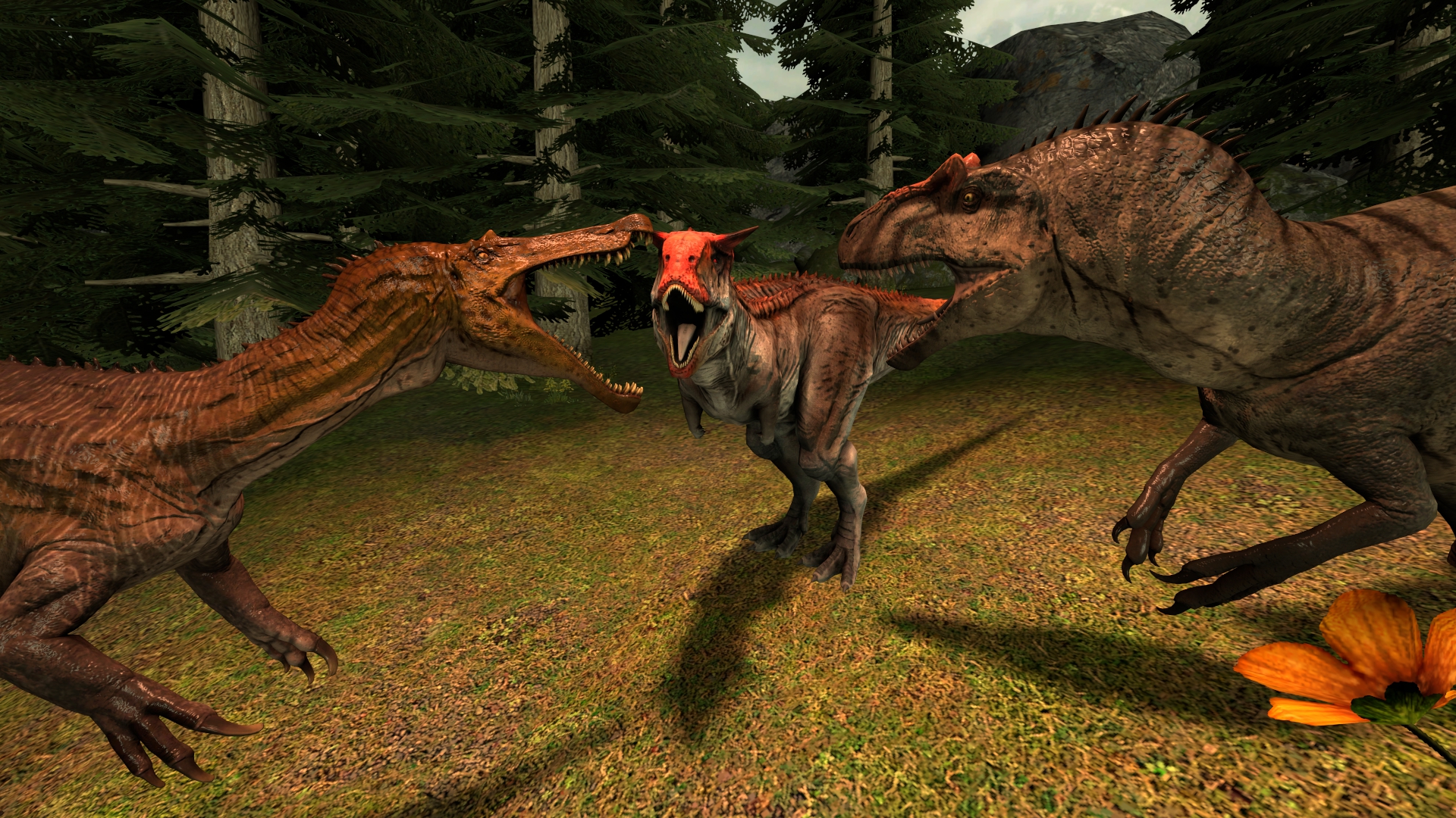 Baryonyx vs Carnotaurus vs Allosaurus.