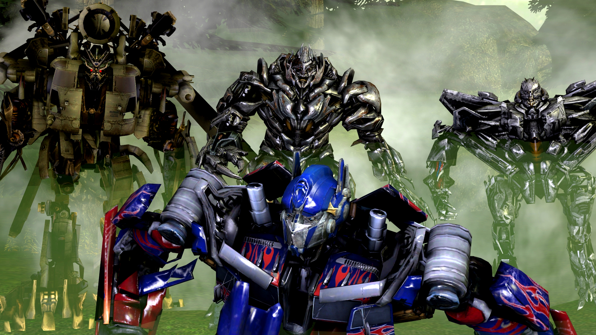Transformers 2 Optimus Prime Vs Megatron Forest Fight