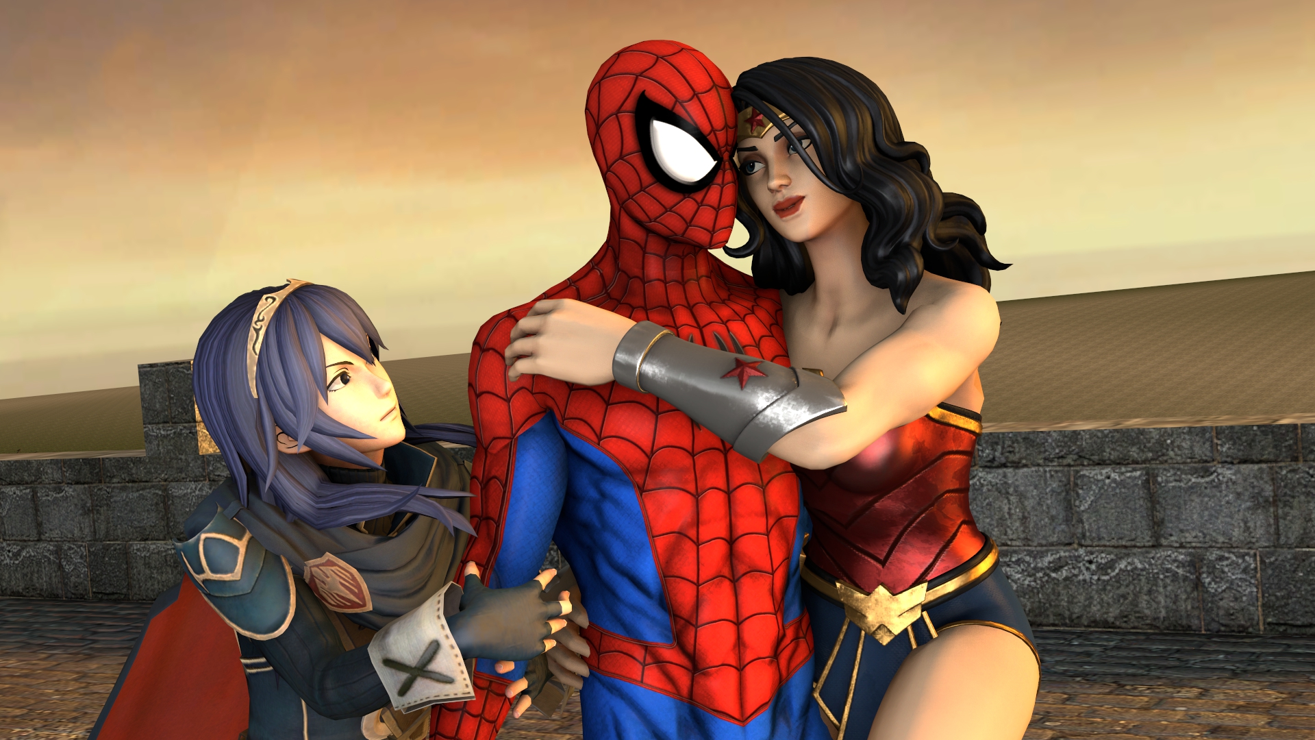 Wonder Woman meets Spider-Man , jealous Lucina by kongzillarex619 on  DeviantArt