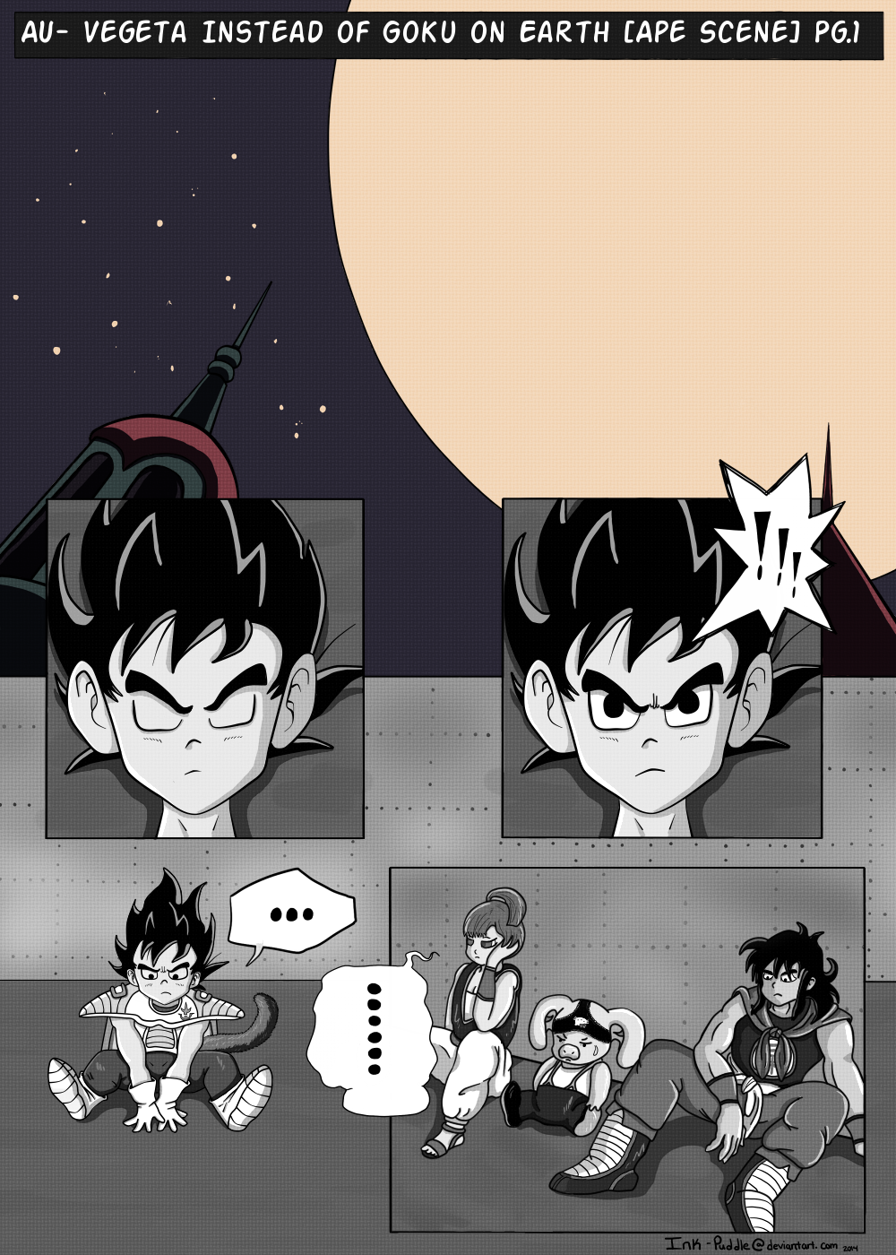 AU Vegeta in Place of Goku Comic Pg 1/7