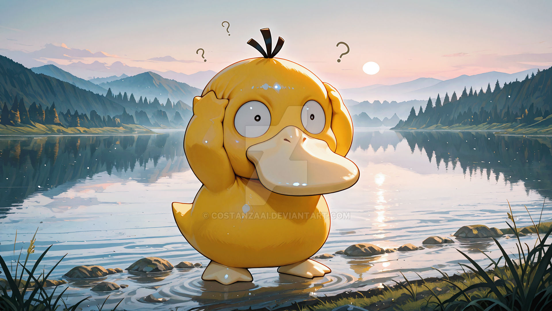 Psyduck 4K Wallpaper By CostanzaAI On DeviantArt psyduck-4k-wallpaper-by-costanzaai-on-deviantart