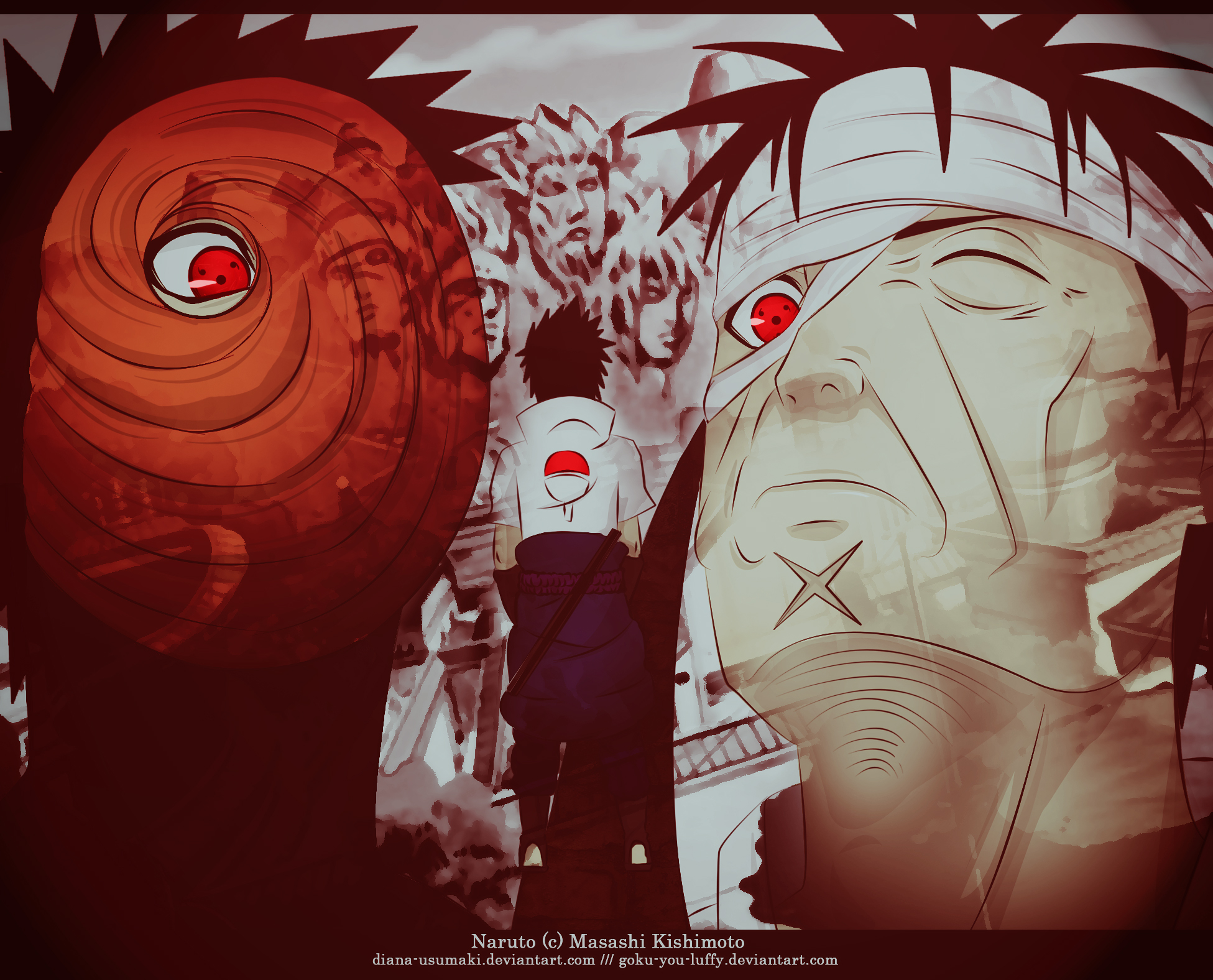 Danzo, Sasuke and Madara