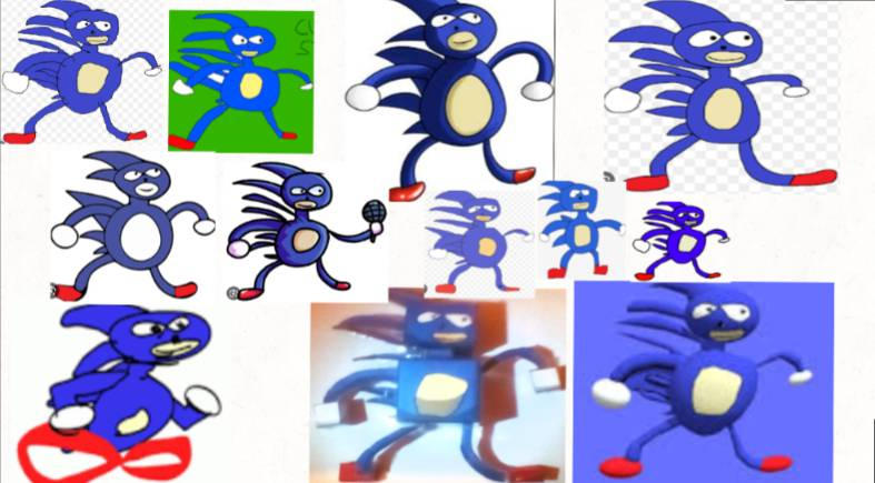 Sanic in different art styles by Examan9 on DeviantArt