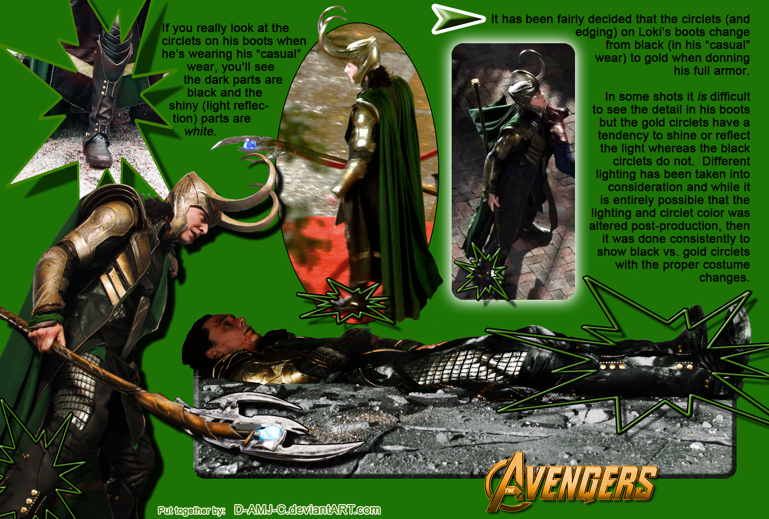 Loki's Boots (from The Avengers) - Gold Circlets