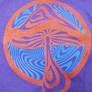 Screenprint psychedelic mushroom design