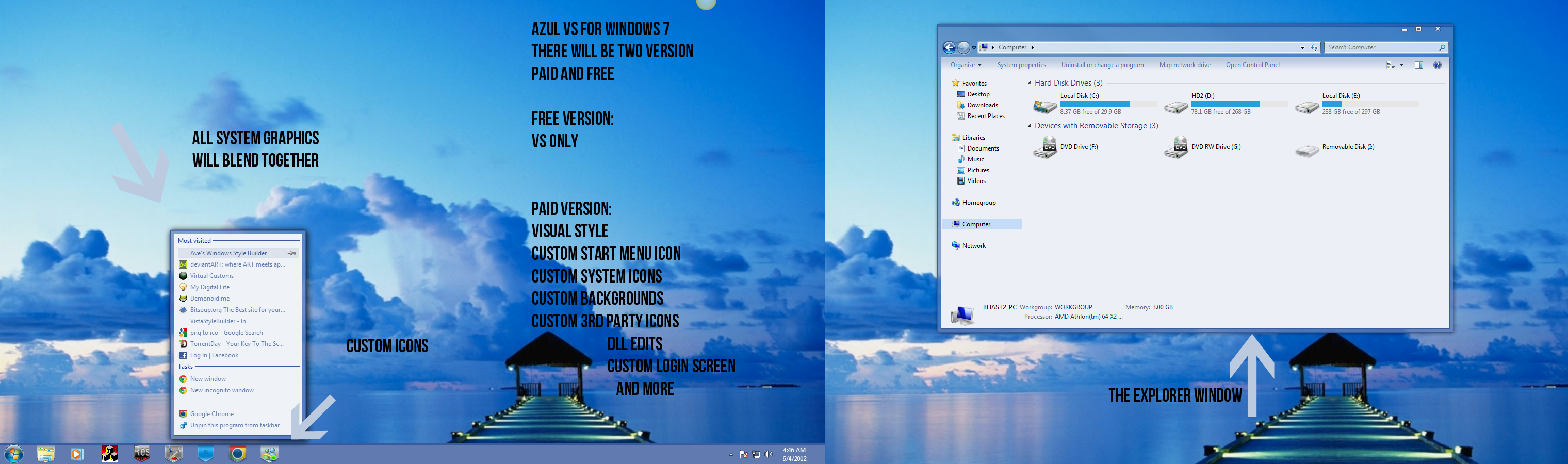 Azul Visual Style for Win7 Preview