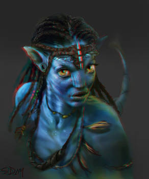 Neytiri Painting now in 3D