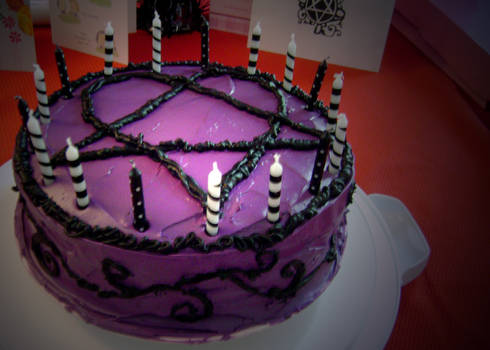 Heartagram cake.