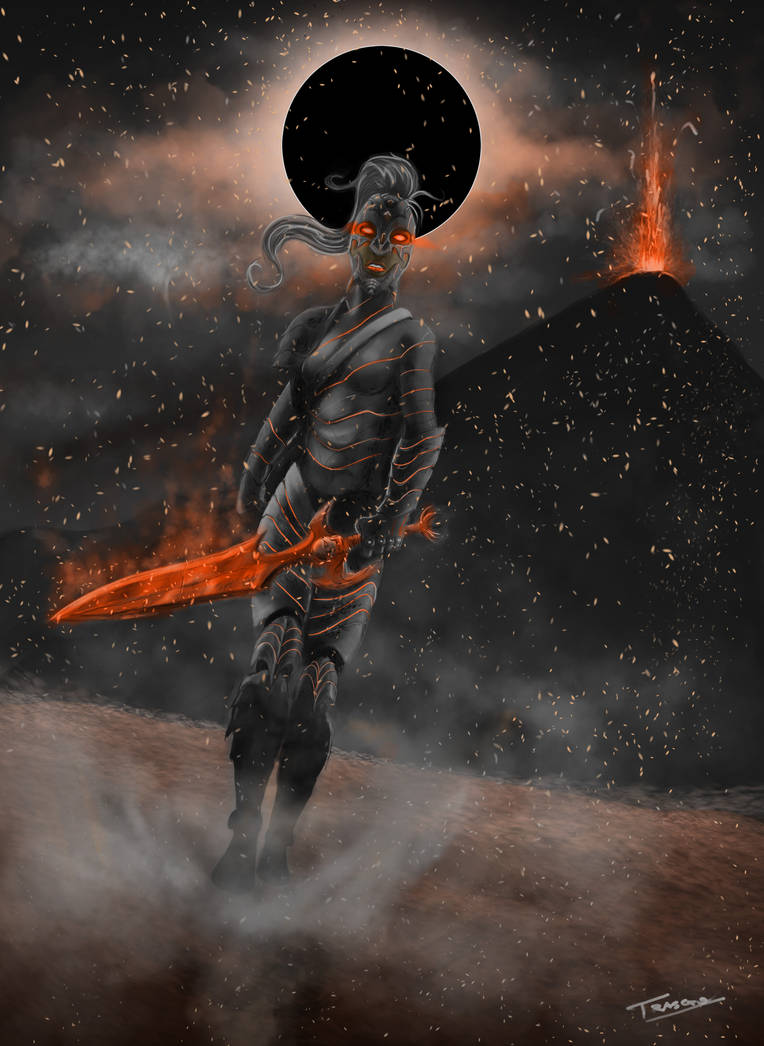 Volcano Warrior Colored and edited