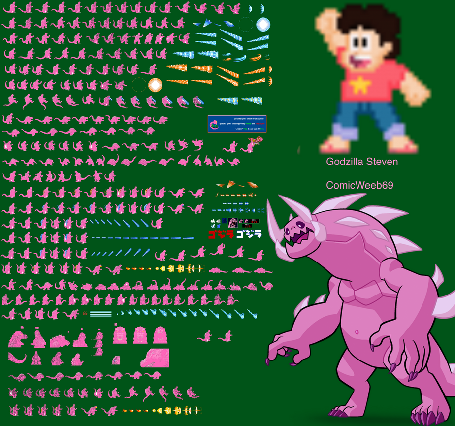 Godzilla Rosa Steven Godzilla Steven by GrantGooston on DeviantArt
