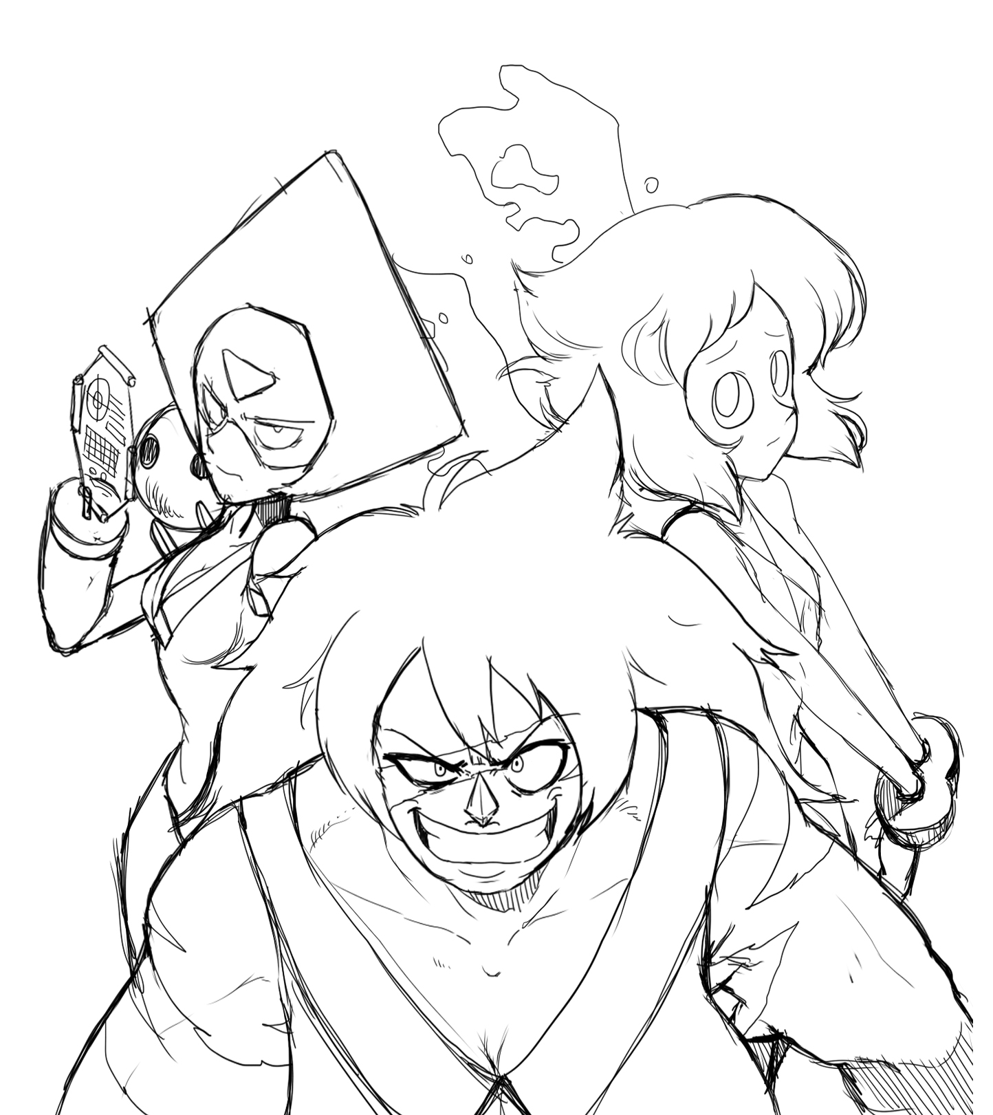 (steven universe) jasper, peridot, lapis lazuli