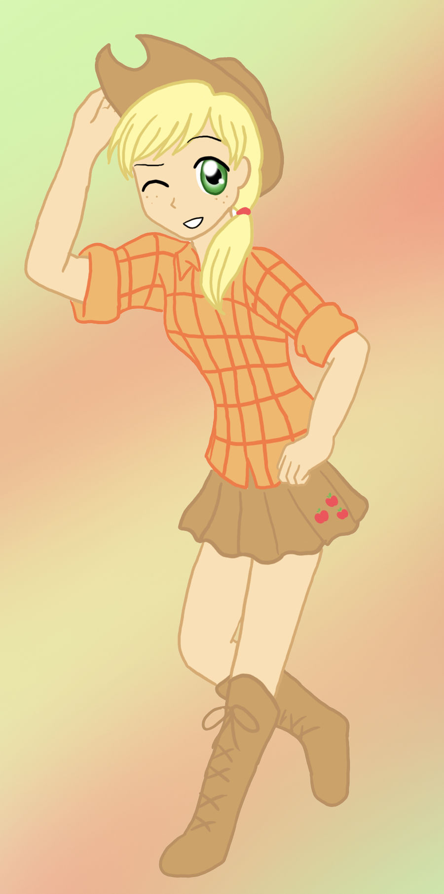 Applejack Human Pool Human Applejack by CardcaptorKatara on DeviantArt