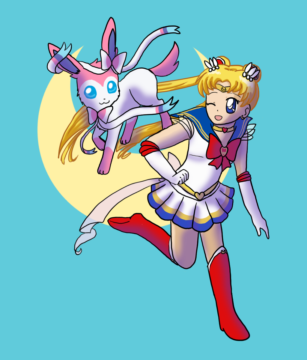 Sailor Moon and Sylveon