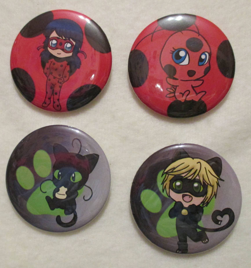Pinhead Ladybug Miraculous Ladybug pins by CardcaptorKatara on DeviantArt