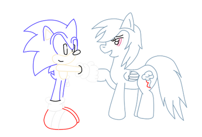 ~Sonic + Rainbow Dash~ (98tw + Gizzy Collab)LA