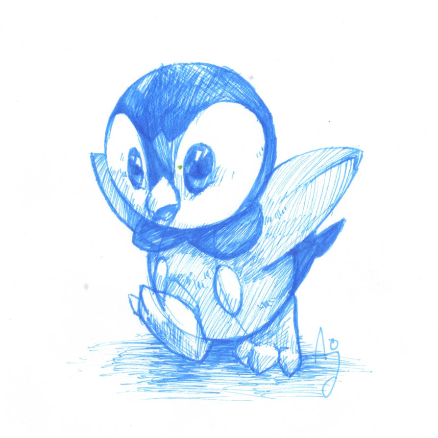 Piplup Sketch by jadethemobian on DeviantArt