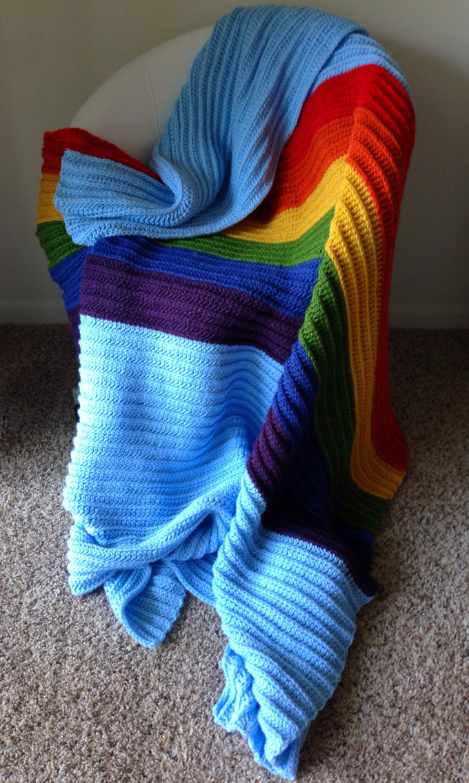 Rainbow Dash Blanket - My Little Pony Afghan