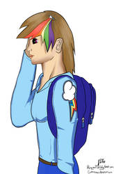 Humanized Rainbow Dash