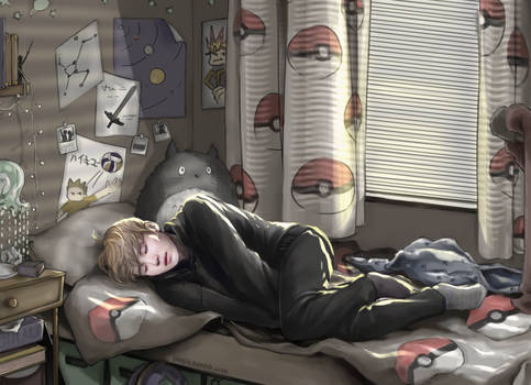 Suga napping