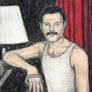 A portrait of Freddie Mercury
