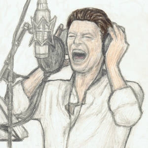 David Bowie 2013 recording a song