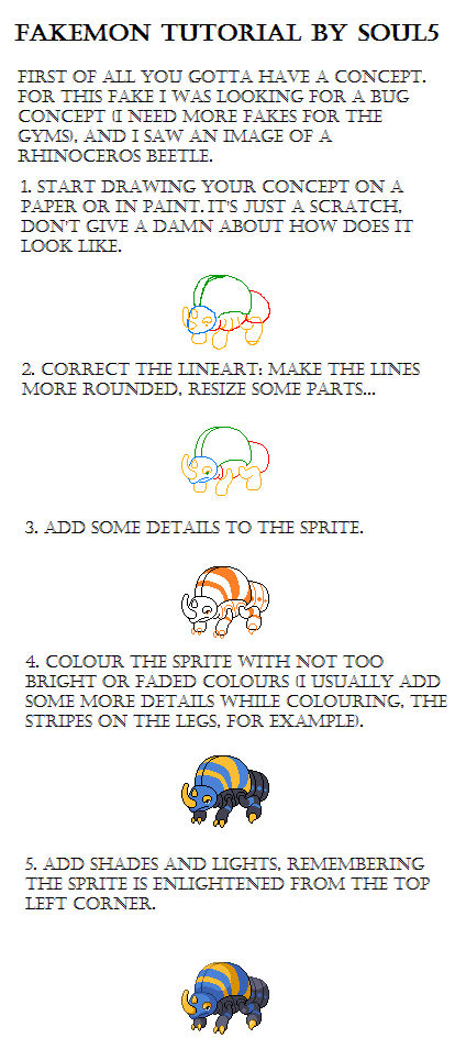 Fakemon Tutorial Fakemon Tutorial by Soul5 on DeviantArt