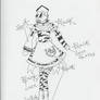 Zebra Lolita outfit design.