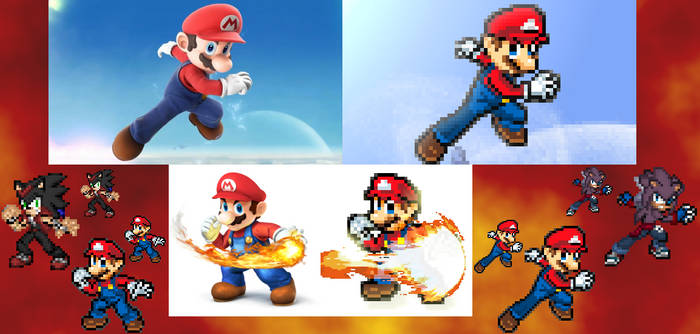 Mario,Zeon,and Krait Conversion: SSB4 Mario poses