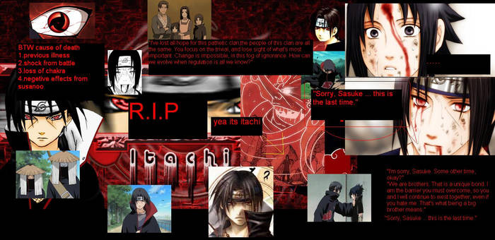 R.I.P Itachi Uchiha