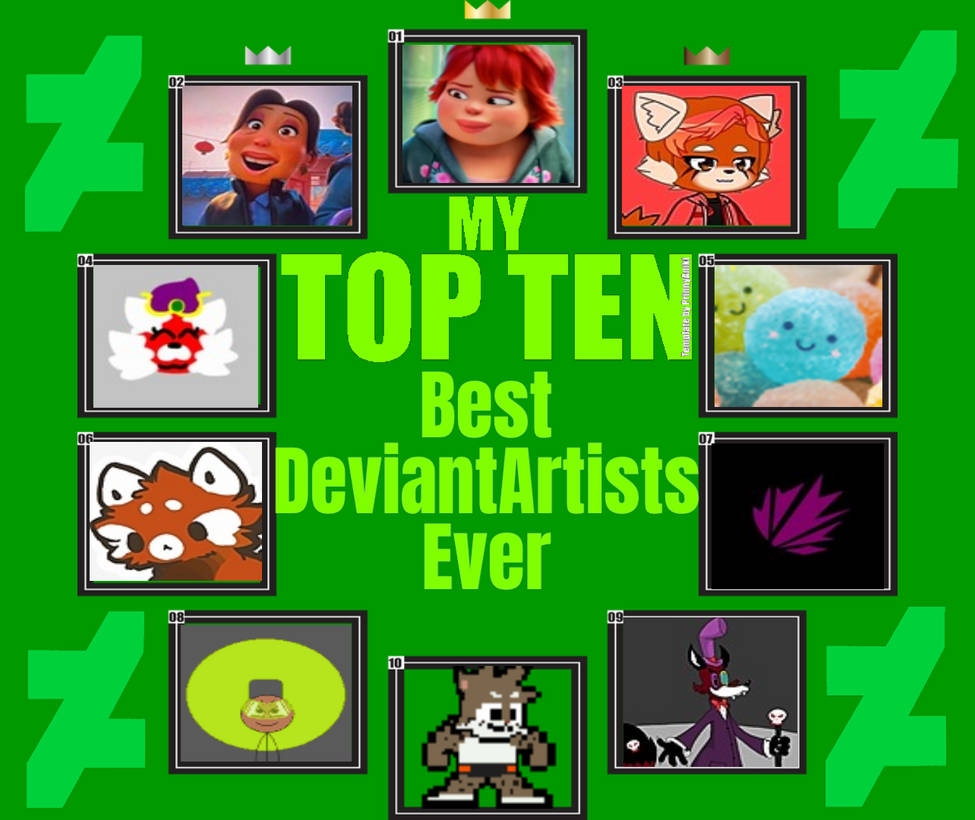 My Top 10 Best DeviantArtists Ever by JustinH2003 on DeviantArt