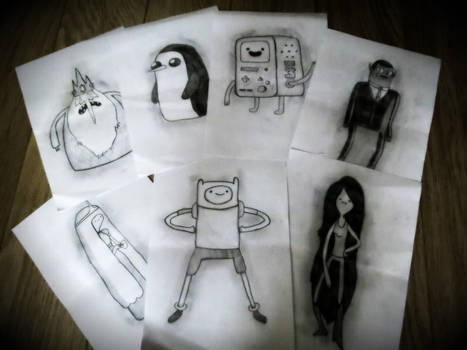 Adventure time pencil collage.