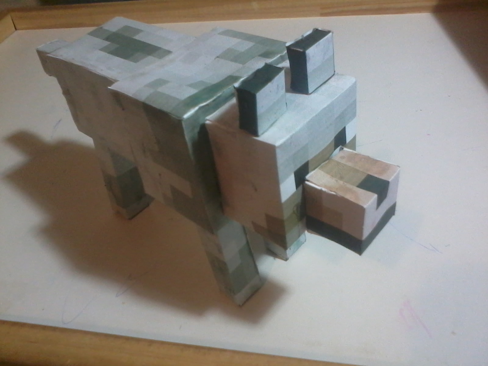 DIY Minecraft Wolf From Scratch