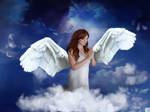 Angel in clouds by PattiAnnDesigns