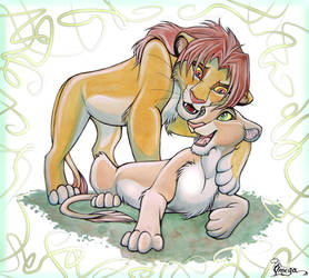 Simba and Nala teens