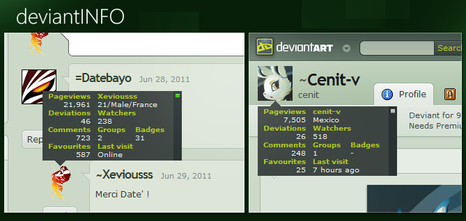 deviantINFO v1.1