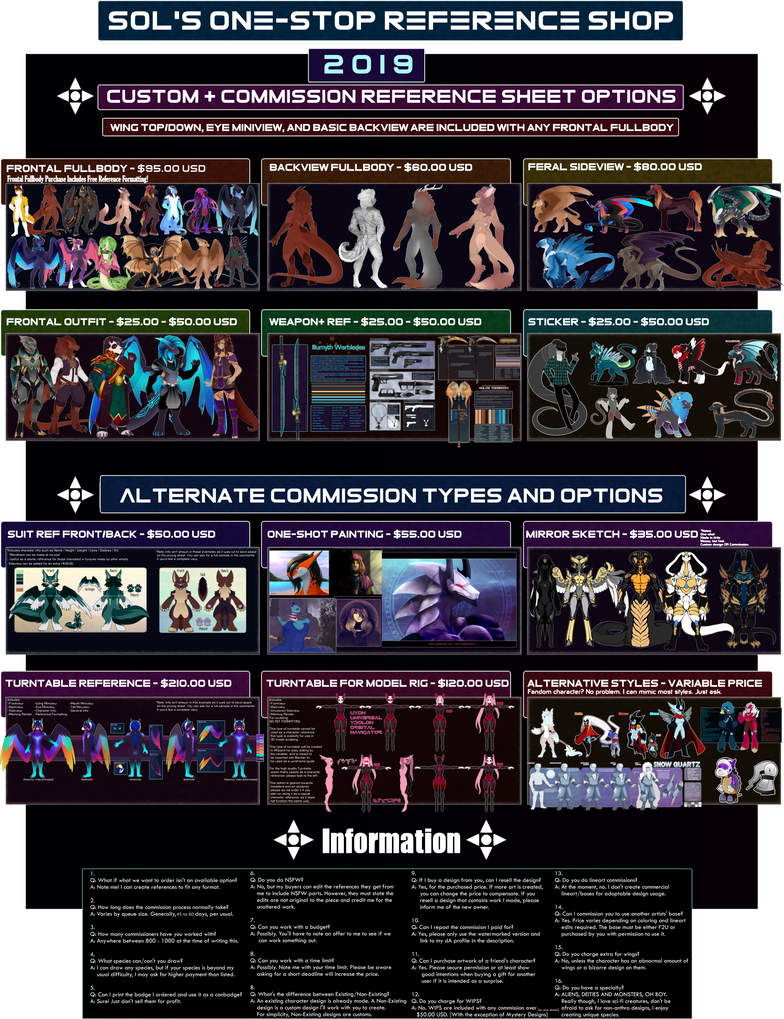 Custom + Commission Prices 2019 by Solar-Paragon