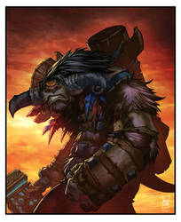 Baine Bloodhoof WoW Pinup by Tonywashingtonart